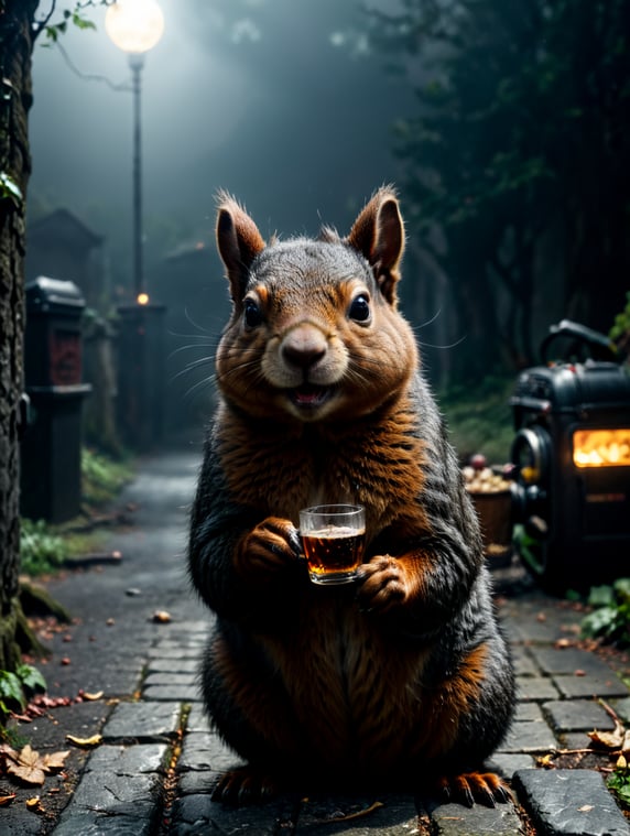 a drunken squirrel