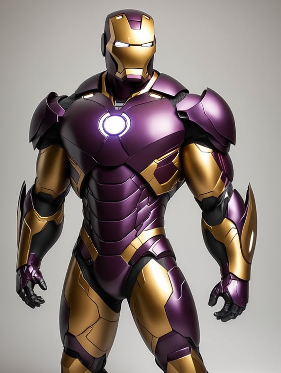 Create an eggplant superheo like ironman