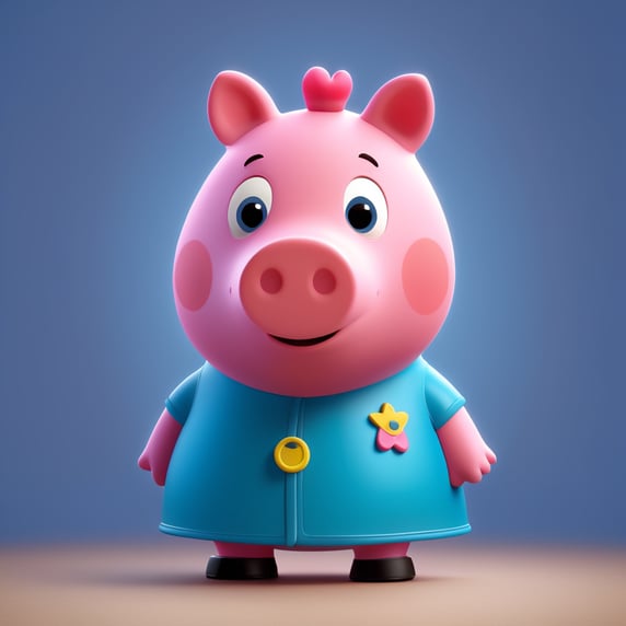 peppa pig from the cartoon; peppa pig du dessin animé