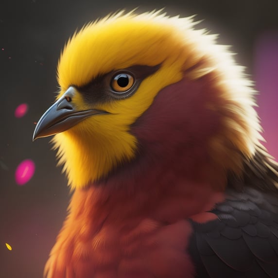 yellow chick with pink tank top