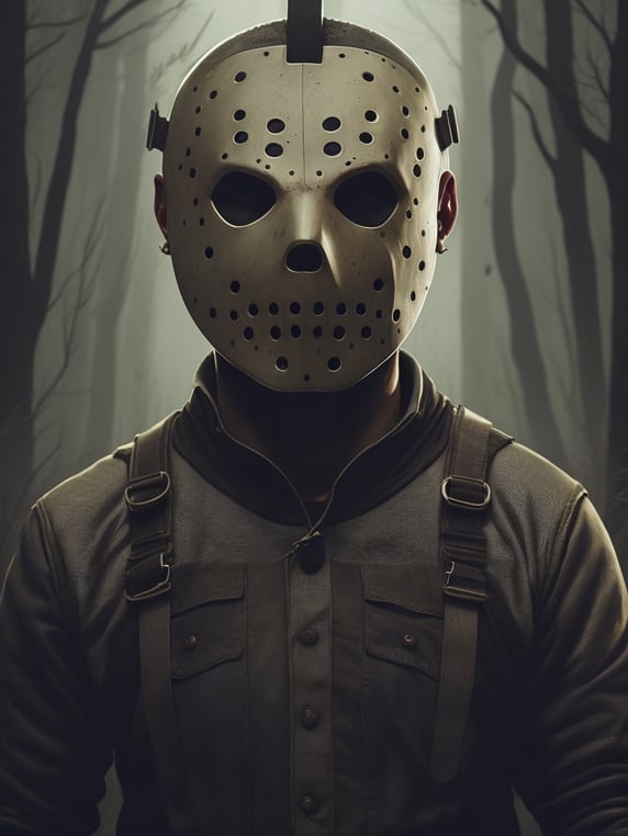 Jason Voorhees in the style of John Kenn Mortensen