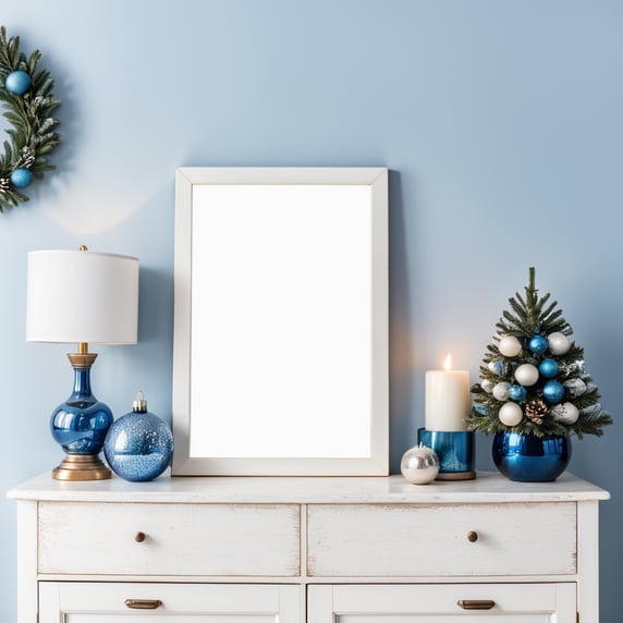 Christmas blue-white-colors