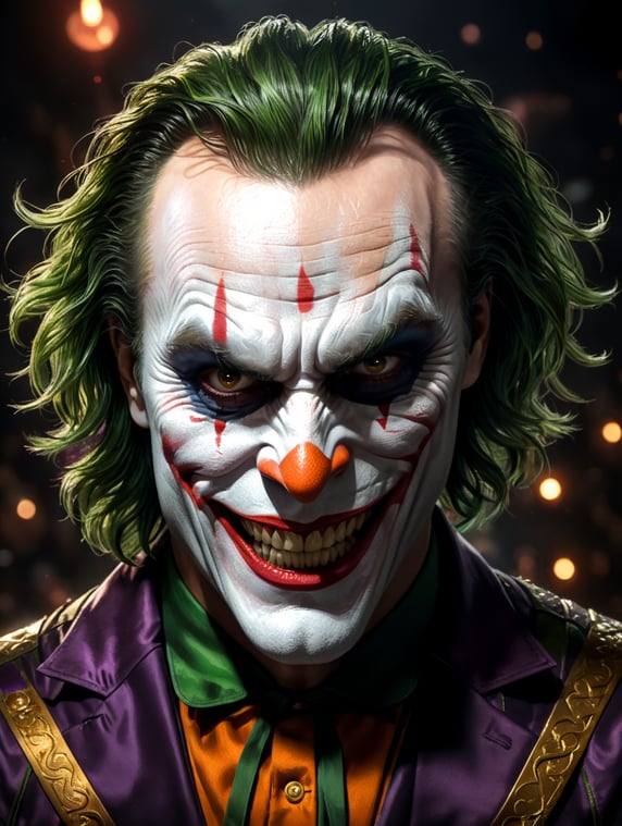 Joaquin Phoenix as a Joker but drawn in Dragon Ball Z style