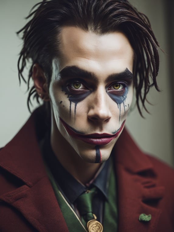 Rasta joker, portrait, highly detailed, beautiful, model pose, cinematic, movie still, by greg rutkowski and mandy jurgens and diegokoi