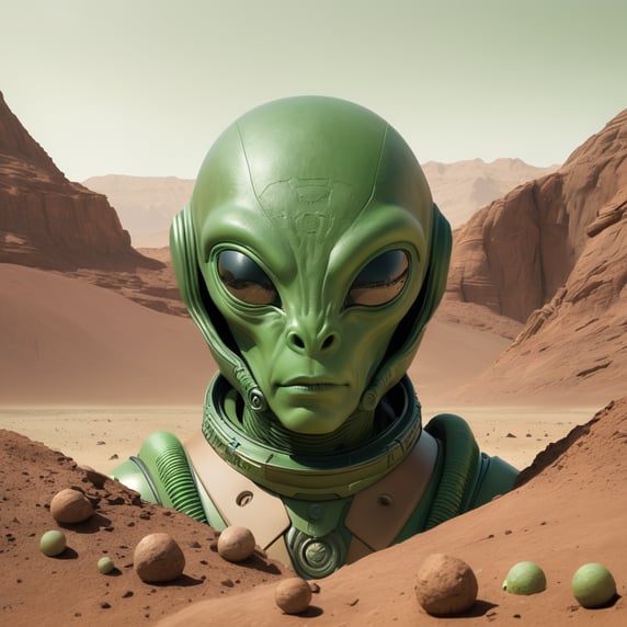 Green mars alien