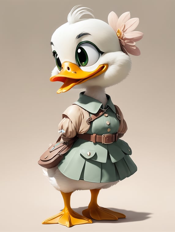 Anni the duck as an anime character