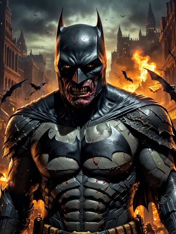 batman zombie dark knight superhero undead gotham city apocalypse comic book horror action