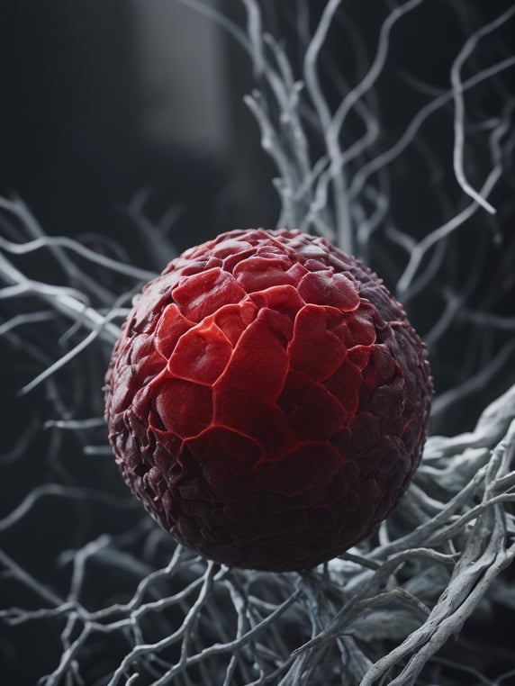 blood cell, organic, under microscope, photorealistic