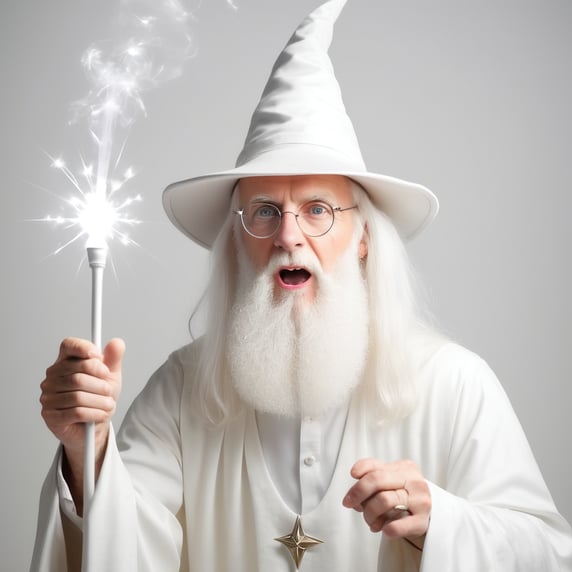 a wizard in a crazy party