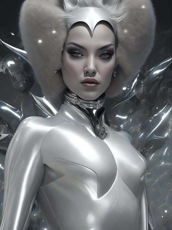 Airbrush painting in style of Hajime Sorayama