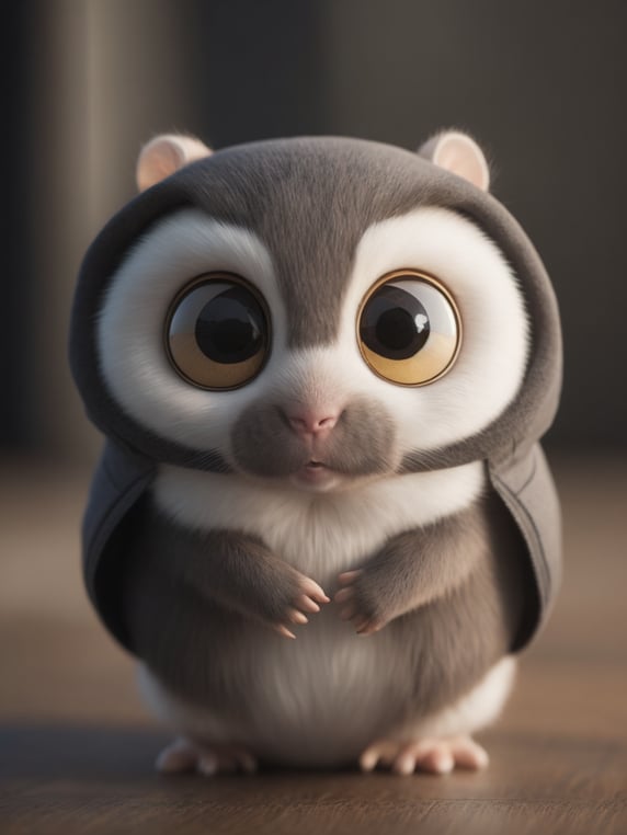 [Pixar style, dreamworks style, disney style] tiny cute fat hamster with big eyes, happy, dancing, adorable, cut, expressive big eyes, looks into the camera lens, character design portrait, intricate details, unreal engine, anime, natural light, soft cinematic light, volumetric light, edge lighting, [tinycore, frogcore, rainbowcore]
