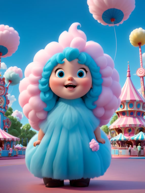 amusement park, cotton candy