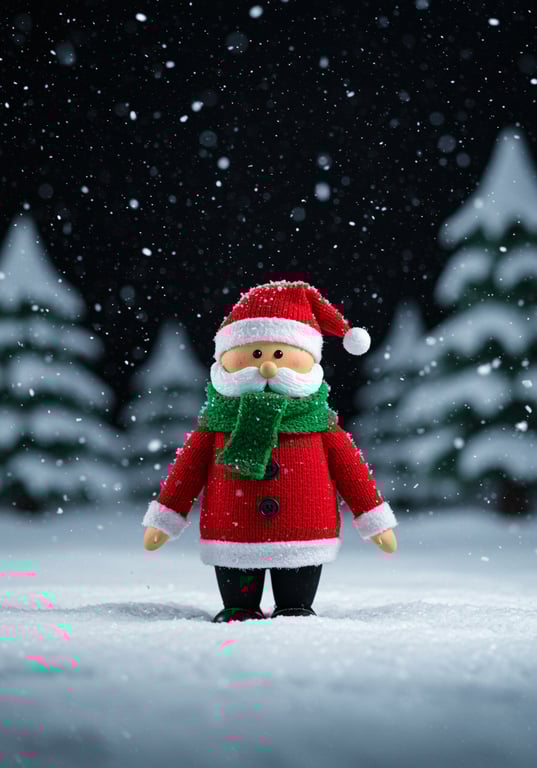 Christmas days, cute mistery world, sharp image, sharp focus, snowy day, galaxy, --chaos 60, snowfall