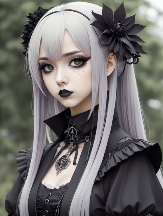 goth anime girl