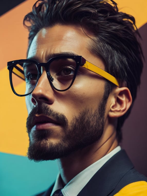Detailed portrait of the man