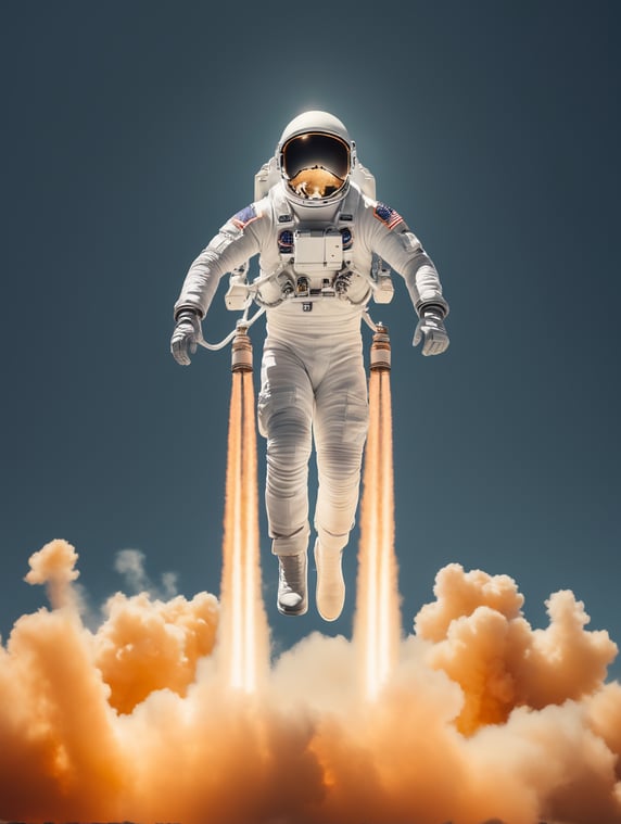 astronaut with jetpack