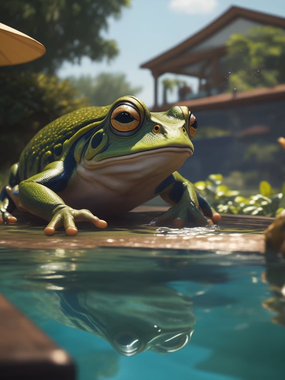 pool party for frogs