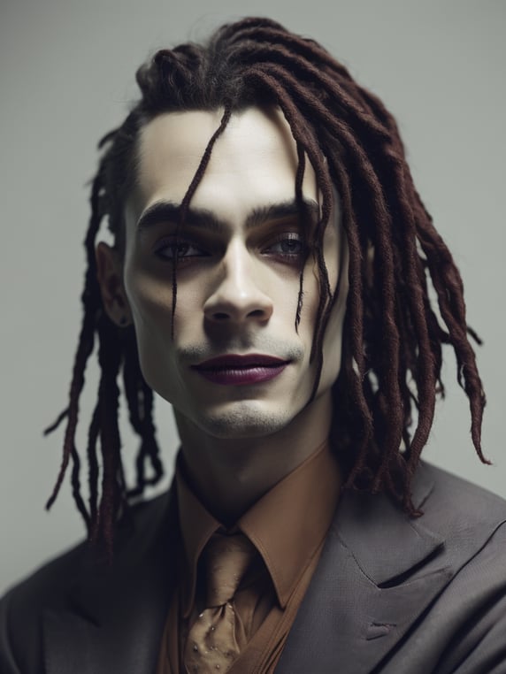Rasta joker, portrait, highly detailed, beautiful, model pose, cinematic, movie still, by greg rutkowski and mandy jurgens and diegokoi