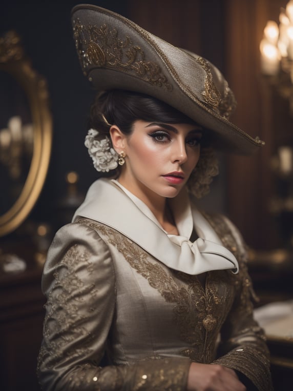 portrait of Lady Gaga's dresser and its connection to the Napoleon Bonaparte bicorn hat
