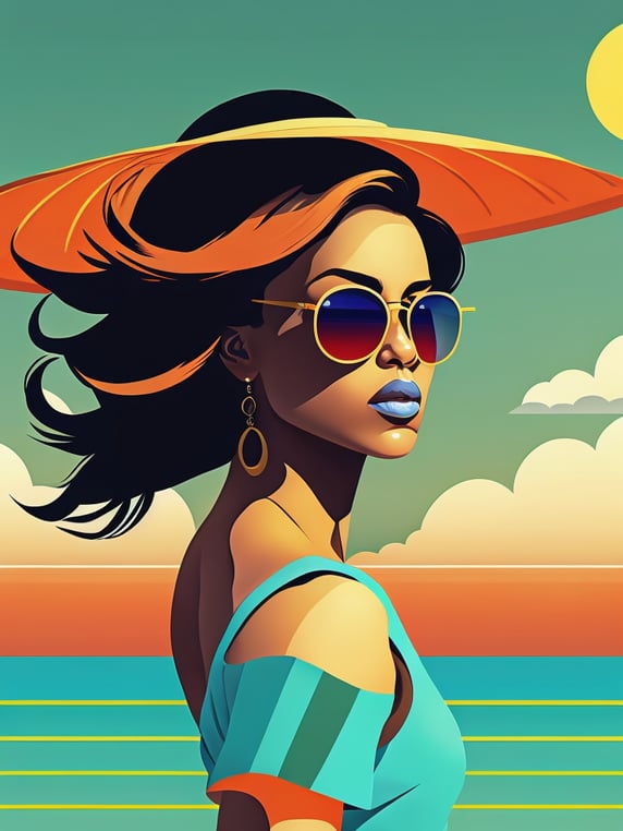 Summer vibe, vector art