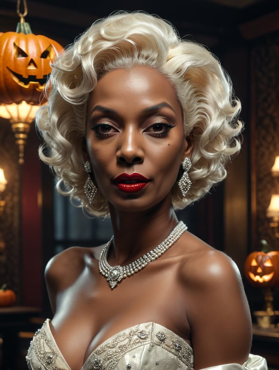 Snoop dogg dressed as Marylin Monroe for halloween