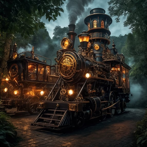 Imagine a whimsical fusion where the enchanting world of "A Midsummer Night's Dream" collides with the intricate gears and steam-powered wonders of steampunk. In this imaginative blend, the magical forests of Shakespeare's play are transformed into steam-filled jungles where fairies operate clockwork contraptions, and Puck, the mischievous sprite, wears goggles and a top hat. The romantic and dreamlike atmosphere of the play combines seamlessly with the industrial aesthetics of steampunk, creating a visually captivating and enchanting setting where love, magic, and machinery coexist in harmony.