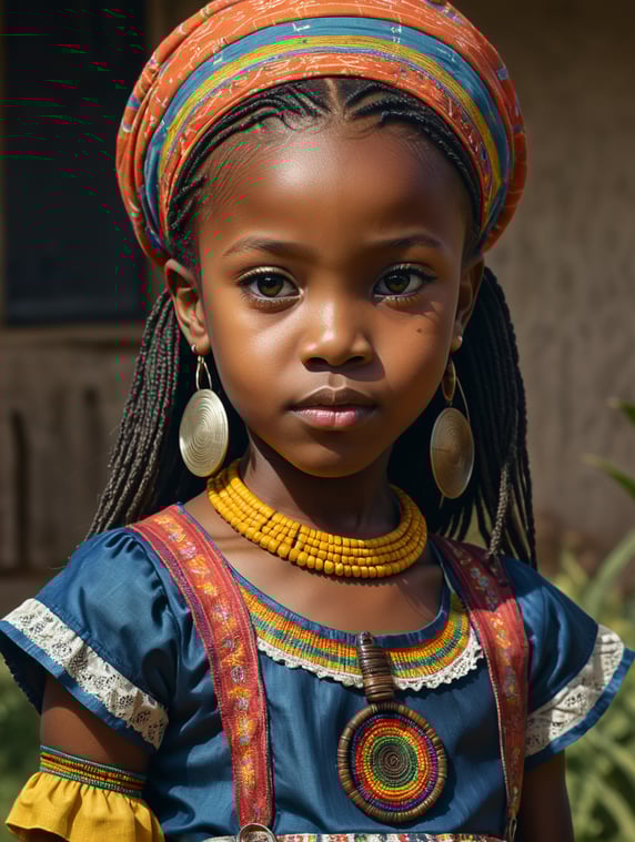 A 10 year old mordern day yoruba girl living in southwest Nigeria