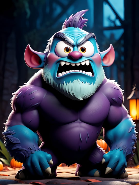 Big evil monster halloween style