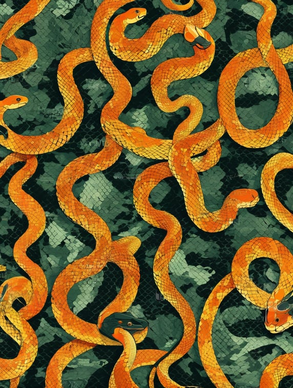 snake camouflage pattern, vector art, modern