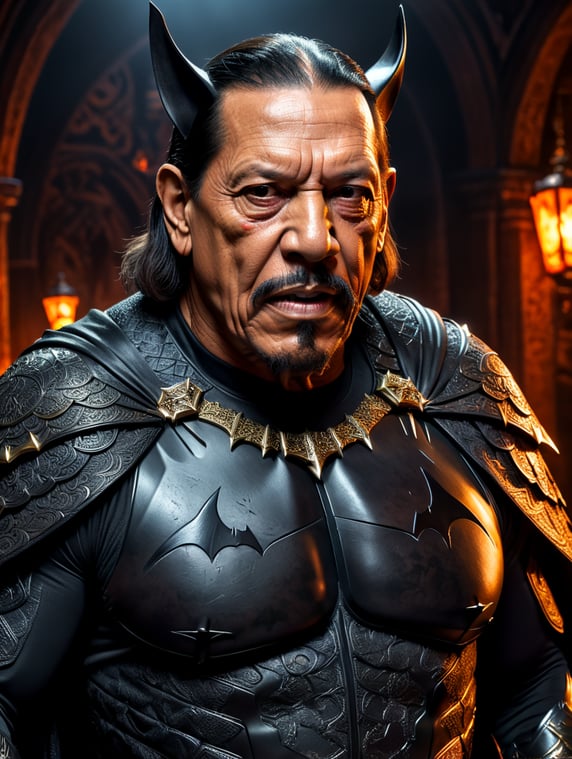Danny Trejo in a bat costume for Halloween; Дэнни Трехо в костюме летучей мыши на Хэллоуин