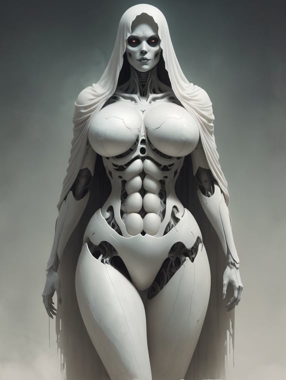female ghost with big chest and thigh