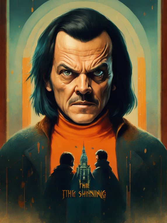 The Shining movie poster made by Studio Ghibli