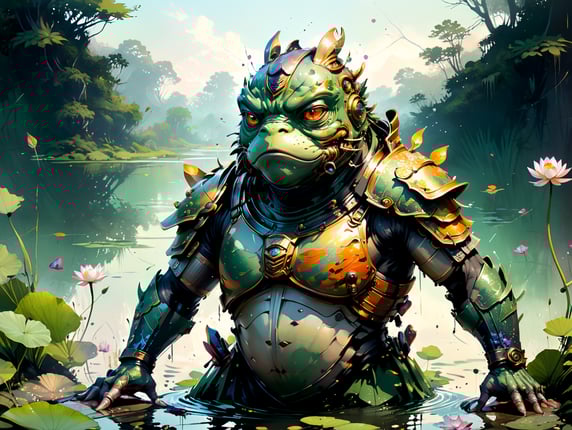 samurai frog walk