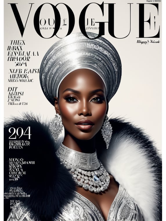 Happy New Year 2024, African Santa on the cover of Vogue