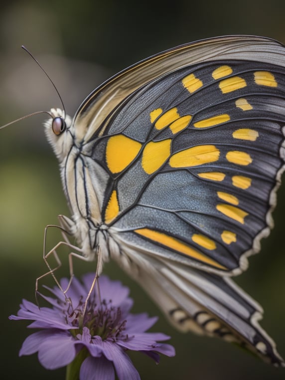 macro photography of a brightly colored butterfly