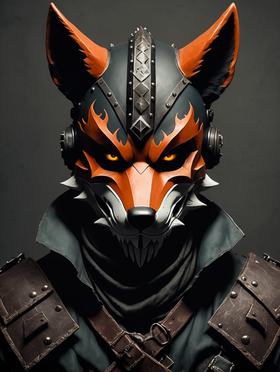 person with fox mask darkest dungeon like