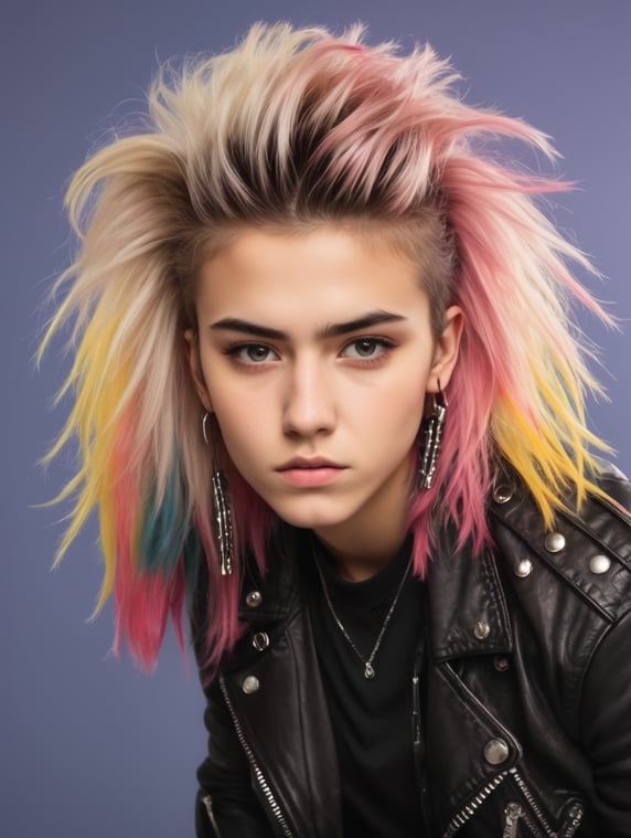 TEENAGER male punk 80s HAIRstyle