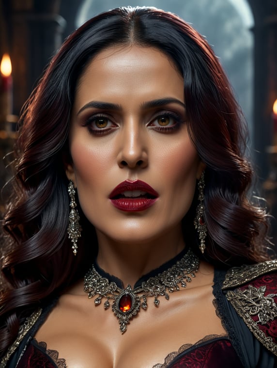 Salma Hayek as a sexy vampire