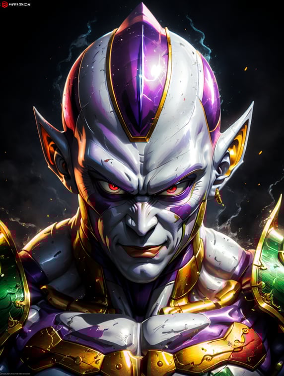 Frieza dragonball art style 2D anime