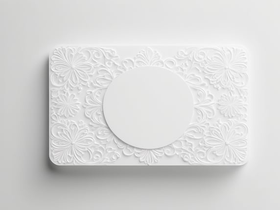 white gift card, mockup, clear, isolated, white background