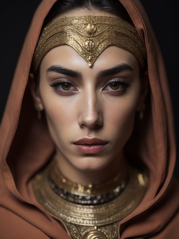 a photorealistic golden mage of a stunningly beautiful Emblem of The Middle Eastern unique cultural identities.extremely detailed, detailed symmetrical realistic face, natural skin texture, extremely detailed skin with skin pores, peach fuzz , wearing a masterpiece , absurdres, award winning photo by lee jeffries, nikon d850 film archival photography, kodak portra 400 camera f1.6 lens, extremely detailed, amazing, fine details, rich golden color, texture hyper realistic, spectacular lighting, unreal engine, trending on artstation, cinestill 800 tungsten, looking at viewer, realistic photo, RAW photo, TanvirTamim, high quality, high resolution, sharp