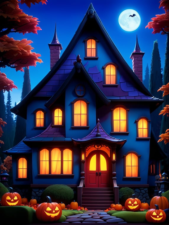 halloween house in the forest