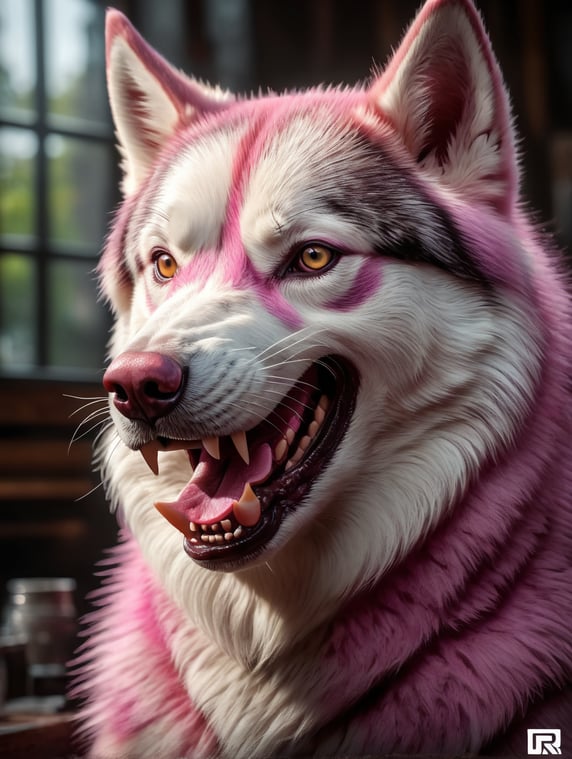 pink husky