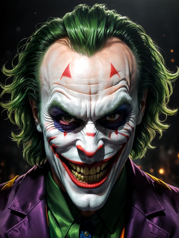 Joaquin Phoenix as a Joker but drawn in Dragon Ball Z style