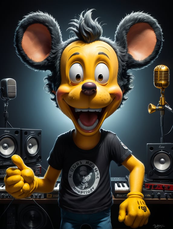 Gustavo Cerati as A cartoon character, such as Mickey Mouse, Bugs Bunny, or Homer Simpson.
