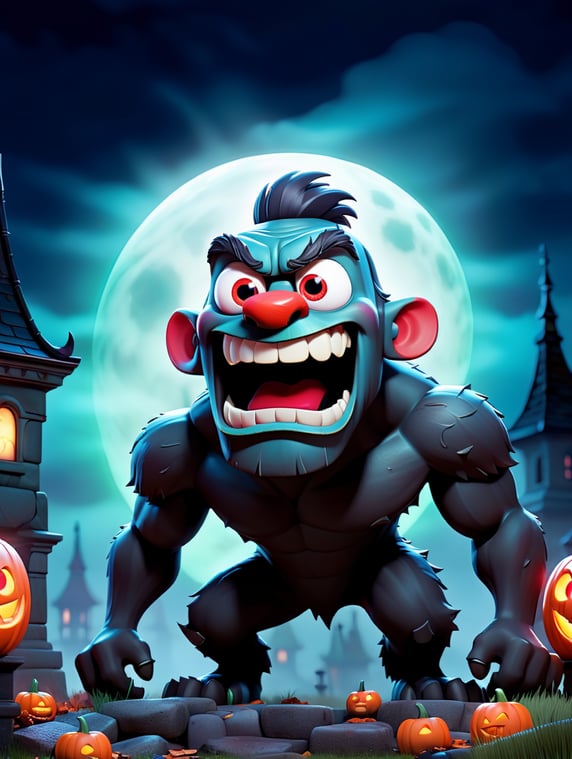 Scary monster halloween style