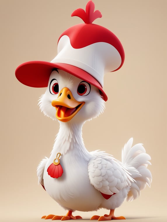 chicken with red hat