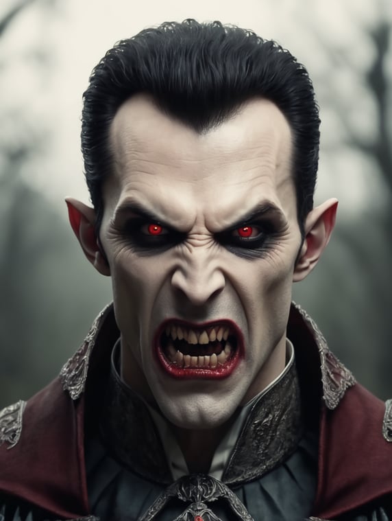 scary looking vampire for YouTube video