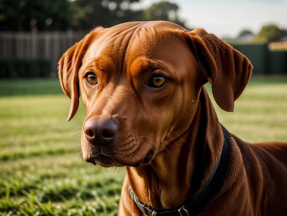 dog Vizsla as a human; dog Vizsla as a human