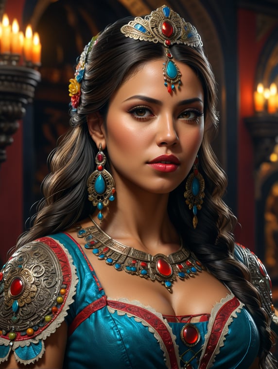 A realistic good looking latina, make it as realistic as possible not all to real